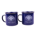 Unionpromo 9cm Big Size 500ml Pure Blue Enamel Mug with Custom Logo