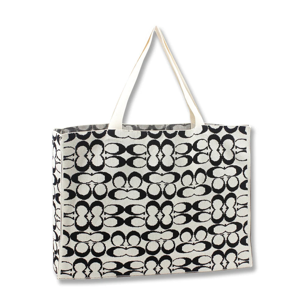 2023 Wholesale New Women's Tote Bags Large Capacity Portable Knitted Shoulder Travel Bag Polyester Customized Design Japan Style