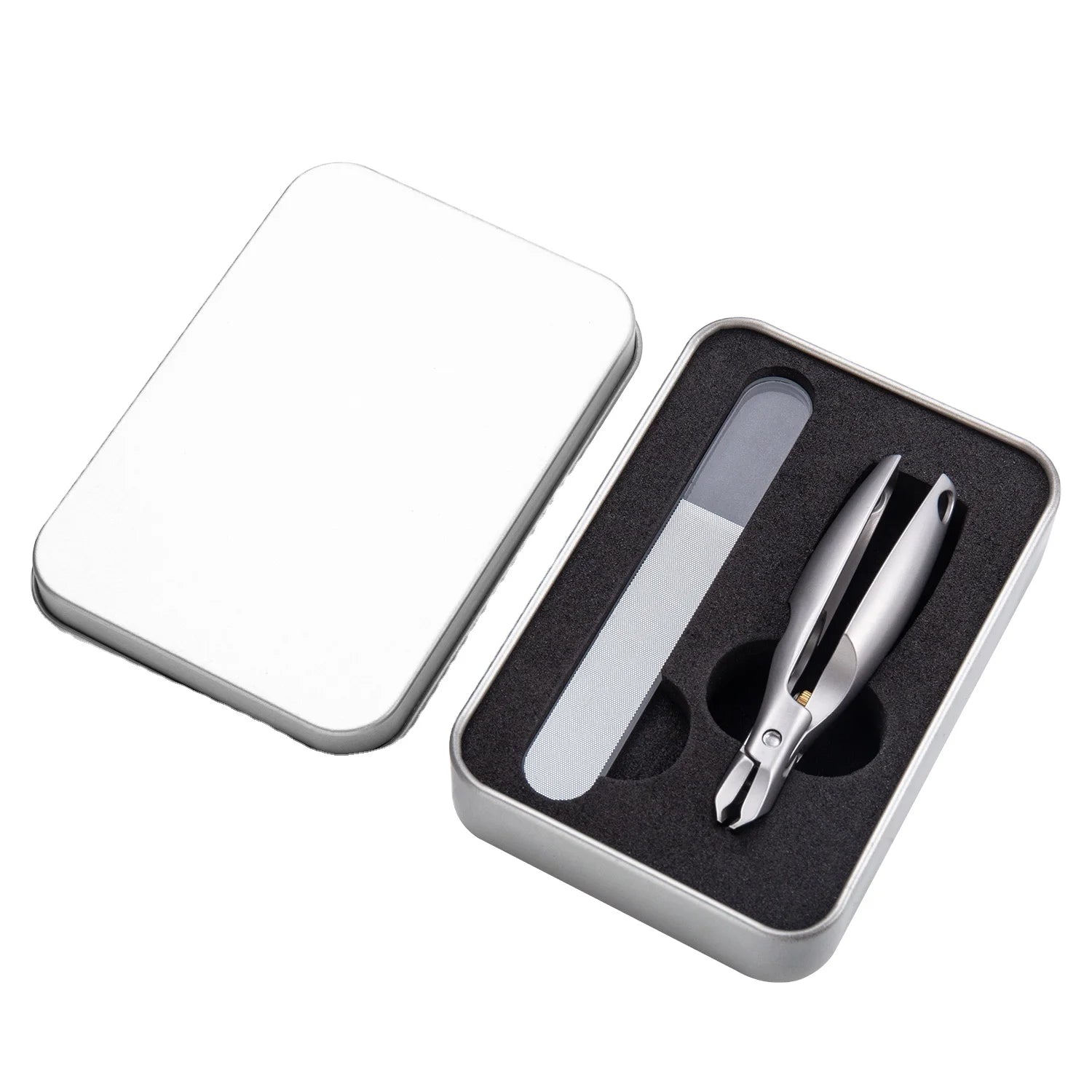 Diagonal Nail Clipper Set Stainless Steel Nail Clippers with Catcher