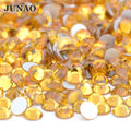 SS6 8 10 12 16 20 30 Topaz Color Round Nail Crystal Stone Sticker Non Hotfix Strass Glass Flatback Rhinestone for Crafts