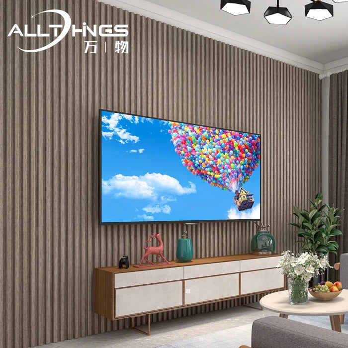 China Producers Bamboo Fiber Wpc Fluted Wall Panel Decorative Wood Paneling for Interior Walls
