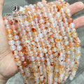 6mm 8mm Natural Stone Smooth Carnelian Natural Red Plants Agate Round Beads Spacer Loose Beads for Jewelry Making