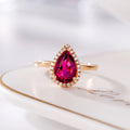 New Arrival Natural Tourmaline White Diamond 18k Real Gold Ring