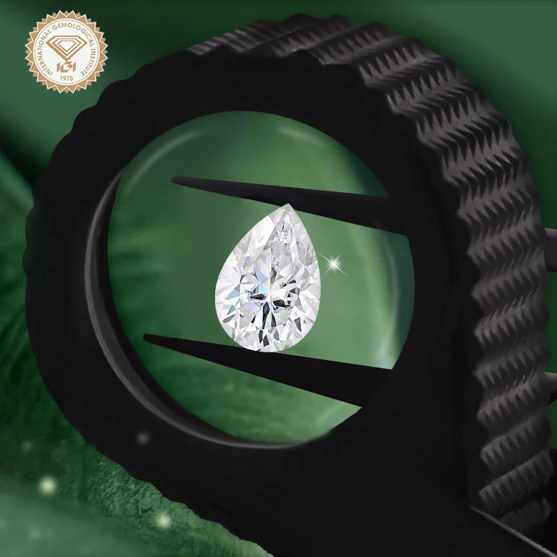 Teardrop 1ct D E VVS2 VS1 Pear Cut Starsgem Loose Diamonds IGI Certified Lab Grown Diamond