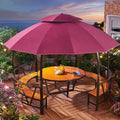Outdoor  Leisure Move Freely Garden Gazebo Tents Canopy Top Double Roof Ventilation Design Sunshade Canopy Tent With Iron Frame