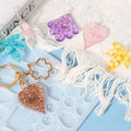 DIY Maple Leaf Heart Geometric Earring Pendant Silicone Mold for Resin Art