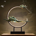 2024 Backflow Smoke Flow Holder Porcelain Plated for Home Office & Durable Led Light Ceramic Incense Burner