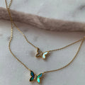 Lateefah OEM 18K Real Gold Plated Shell Butterfly Necklaces for Women