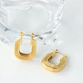 MICCI New designer earrings popular brand stainless steel pvd gold plated women huggies earrings fashion jewelry earrings 2023