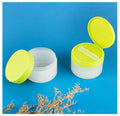 Custom Luxury 100g Frosted Plastic Cosmetic Cream Container with Flip Cap and Spoon for Skin Care Eye Cream Facial Cleanser