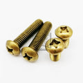 M3 M4 M5 M6 GB818 Pure Copper Brass Cross Round Phillips Pan Head Screw Bolt Diameter 3mm 4mm 5mm 6mm Length 6-50mm