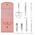 Mini 7PCS Women Manicure Pedicure Kit Stainless Steel Nail Scissors Set Manicure Toenail Clipper With PU Bag