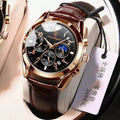 POEDAGAR 8168 Top Brand Luxury Watch for Men Waterproof Luminous Leather Men's Quartz Wristwatch Hot Sale Wholesale