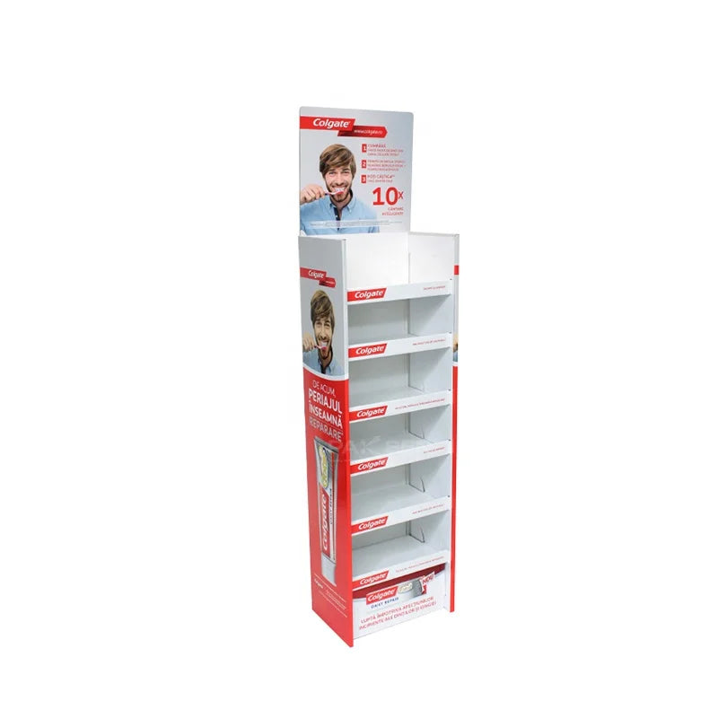 Free Design Cardboard Paper Stack Display Floor Stand Pop Cosmetic Perfume Cardboard Display Stands Lipstick Display With Logo