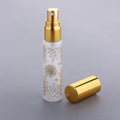 Fancy Portable Empty Glass Perfume Atomizer 10ml Golden Silver Cover Black Spray Cosmetic Packaging Thin Frosted Perfume Bottle