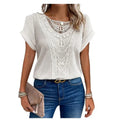 RNSHANGER Womens Top Short Sleeve Womens Fashion Casual Top Crew Neck Summer Short Sleeve Casual Loose Top