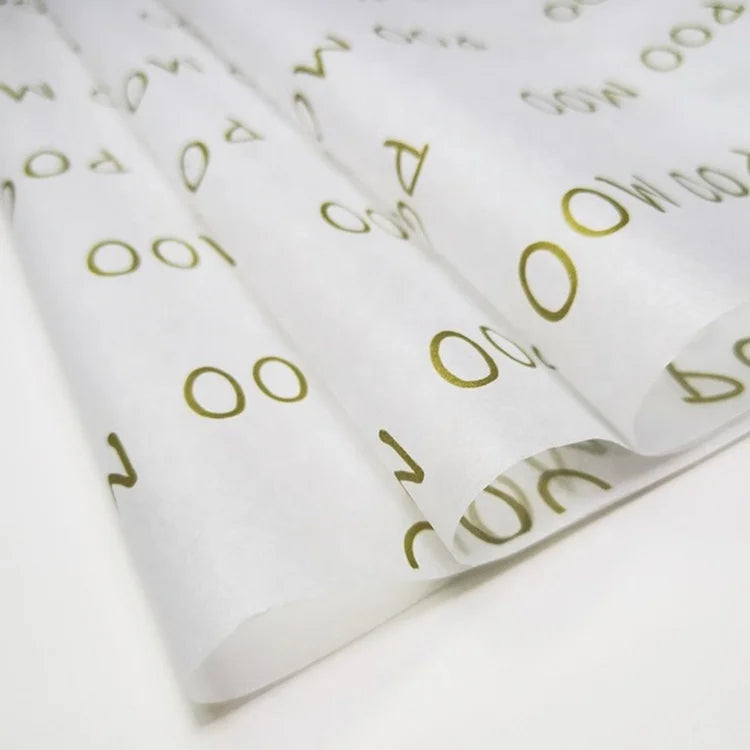 Black Luxury or Gold Logo Packaging Acid Free Fancy Art Paper Greeting Card Offset Kraft Tissue Wrapping Packaging Paper