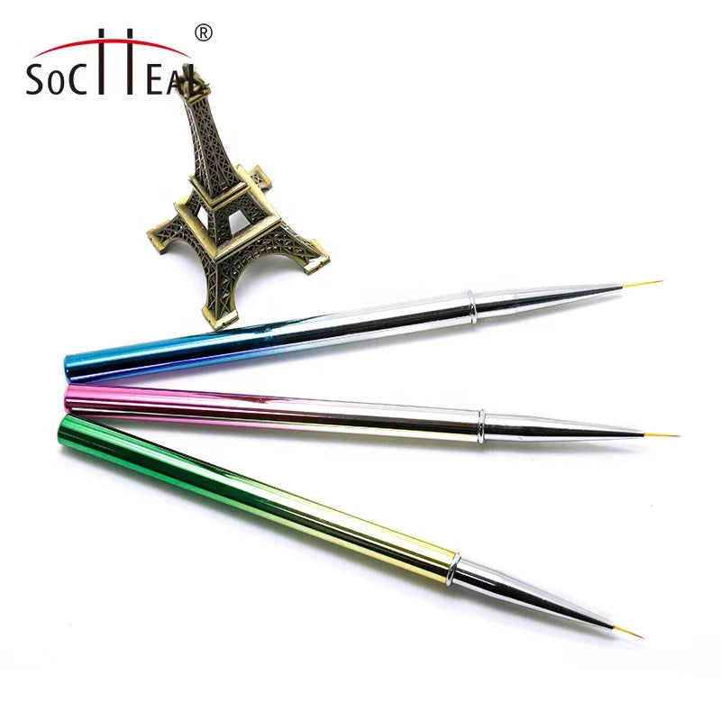 Professional Ombre Handle 3pcs Liner Nail Art Brushes Set for Nail Art Design
