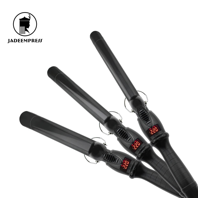 Popular 360 Rotating Magic Curling Wand PTC Heater Salon LCD Display Hair Curler ROHS Certified Made of Ceramic Iron Ceramic