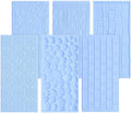 2pcs Tree Bark/Brick Wall/Flower/Cobblestone/Stone Wall Texture Design Fondant Impression Mat Mold Set for Cake Clay Brick Mold