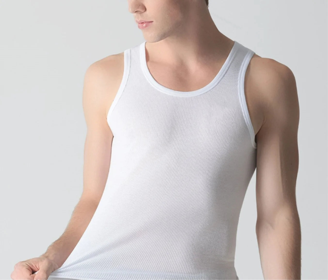 Pack of 3 Men's Solid Color Fitness Wear Tank Top Breathable Sleeveless Gym Tank Top