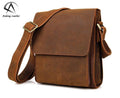 Andong Italian Imported Cowhide Leather Men's Shoulder Bag Retro Crazy Horse Leather Large Capacity Messenger Bags Man Business