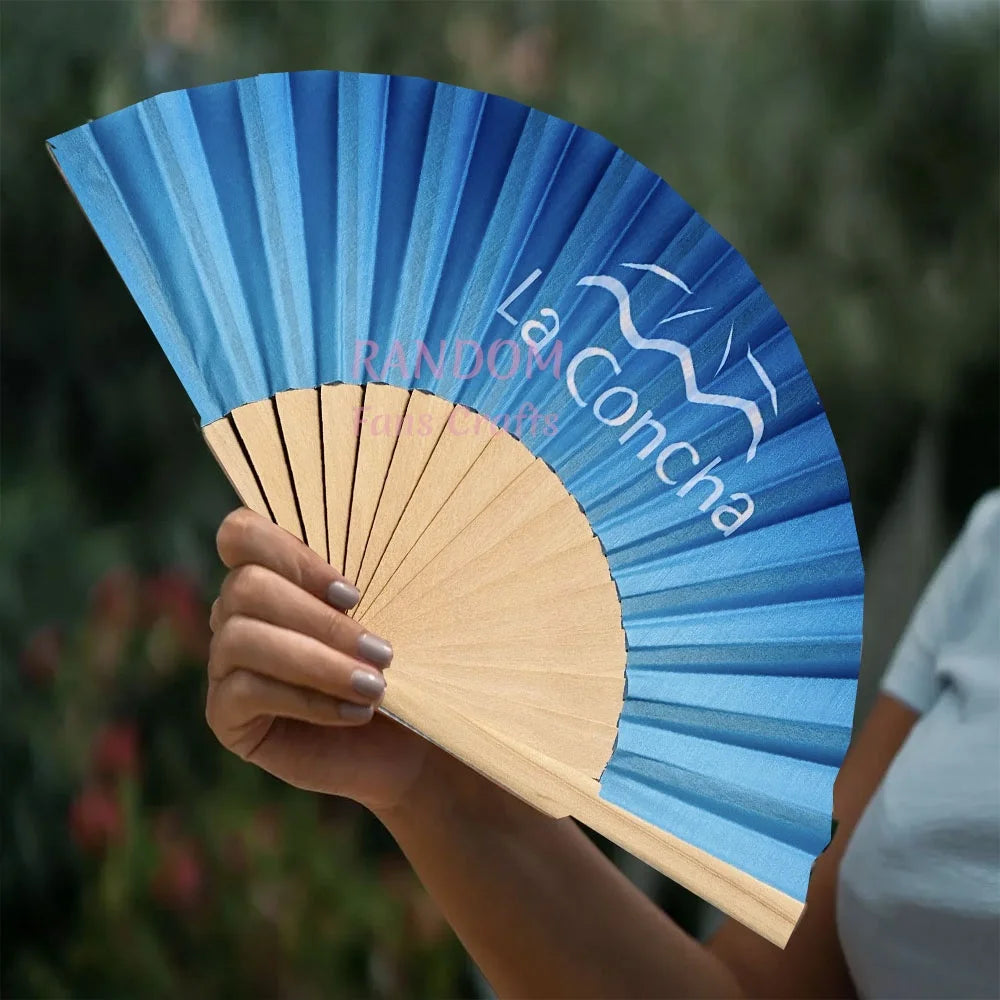 New Arrival Factory Price Customized Size 23cm Custom Logo Personalized Design Folding Custom Wooden Hand Fans