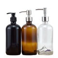 Boston Round Glass Bottles 30ml 60ml 120ml 250ml 500ml 1000ml with Black Pump Dispenser Sealed with Pump Sprayer