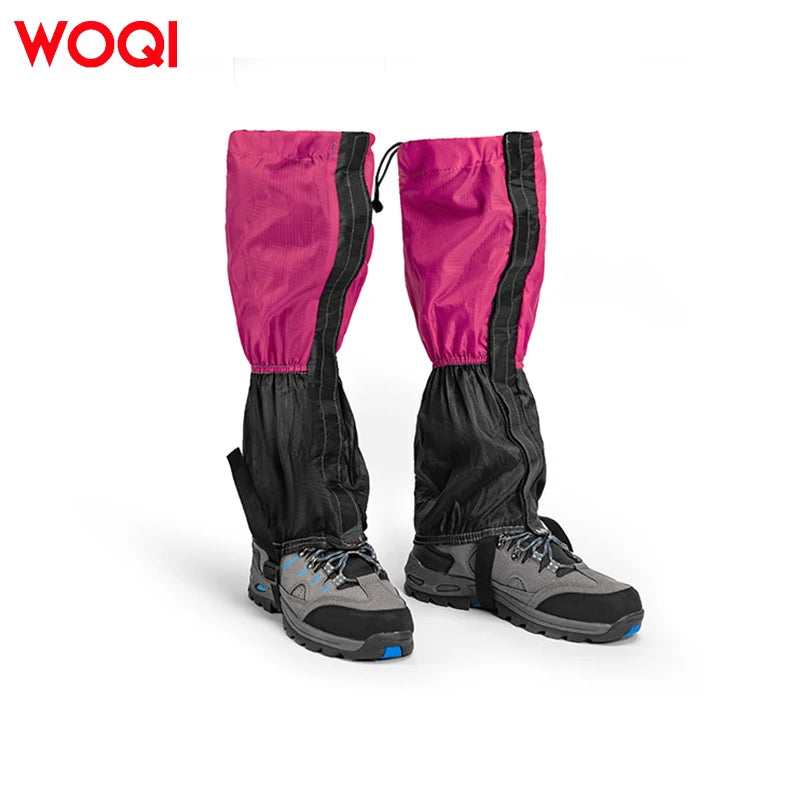 WOQI Rain Boots and Hiking Shoes Cover Durable and Highly Breathable Leg Gaiters for Women and Men for Climbing and Tours