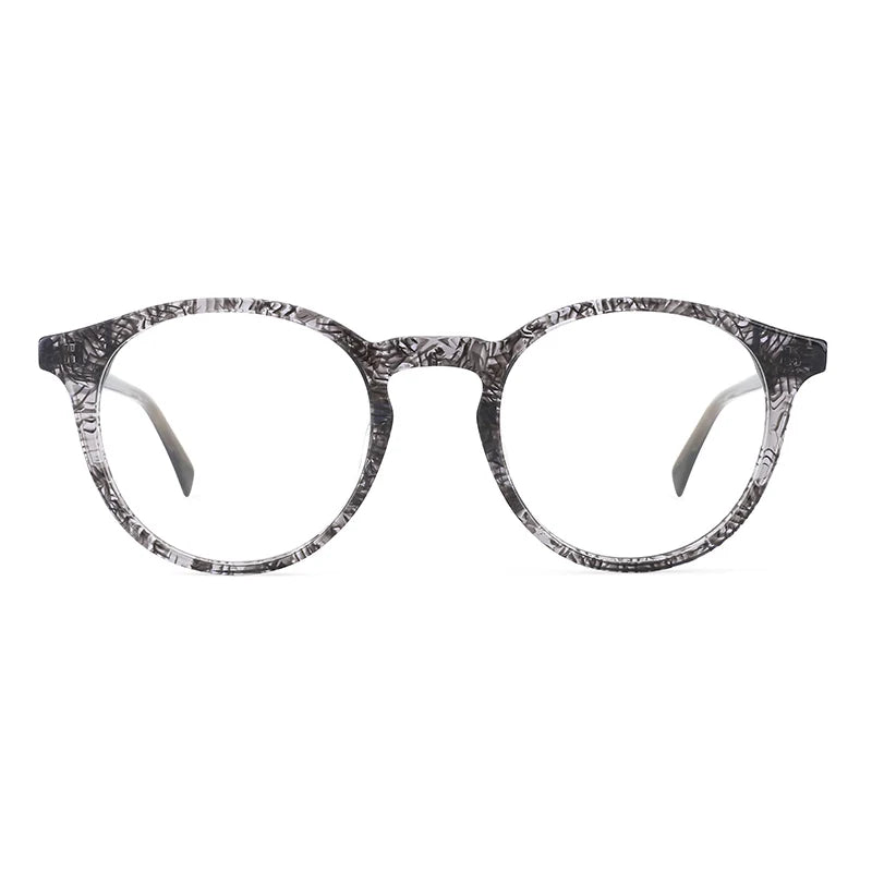 Factory Direct Sale Round Acetate Optical Glasses Frame Blue Light Blocking Eyeglasses for Men and Women