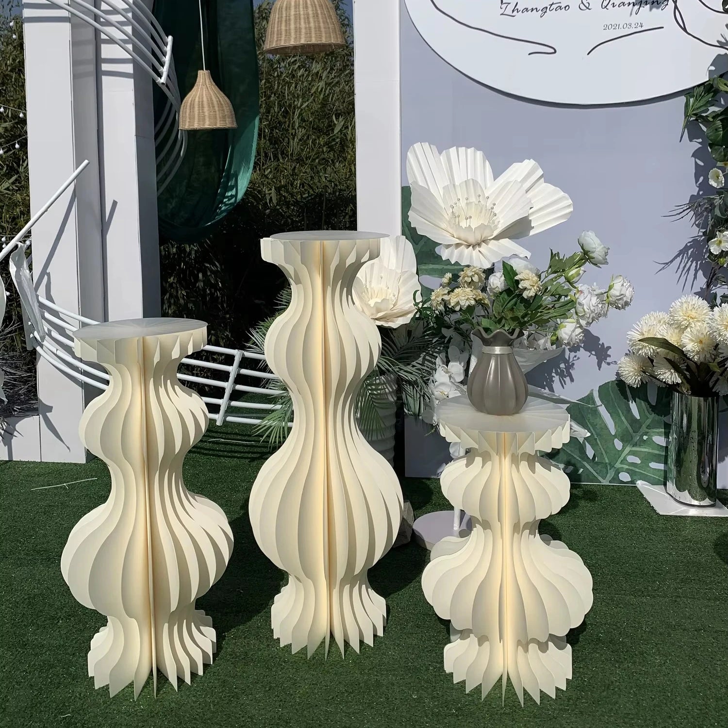 Q159 Wholesale Wedding Paper Decoration Color Flower Stand Paper Table Wholesale Wedding Decoration  Event Planning Decoration