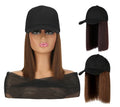 Hat Wigs Short Straight Bob Hair Wig With Baseball Hat for Women Girls Synthetic Heat Resistant Hair Wigs With Adjustable Hat