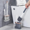 Creative Silicone Wall Mounted Small Plastic Cleaning Brush Decorative Toilet Brush With Plastic Handle