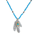 Custom Metal Rice Bead Pendent Necklace Unique and Retro Stylish Delicate Leaf Necklace Jewelry for Women