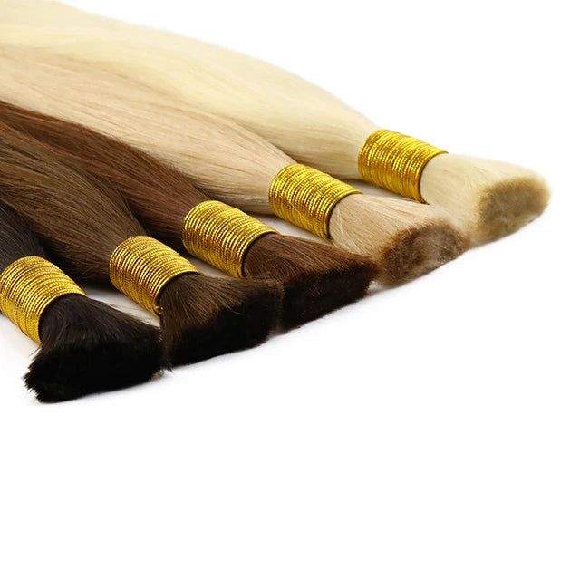 YL  Wholesale Raw  Virgin Human Hair Bulk Bulk Hair Extensions Without Weft Double Drawn