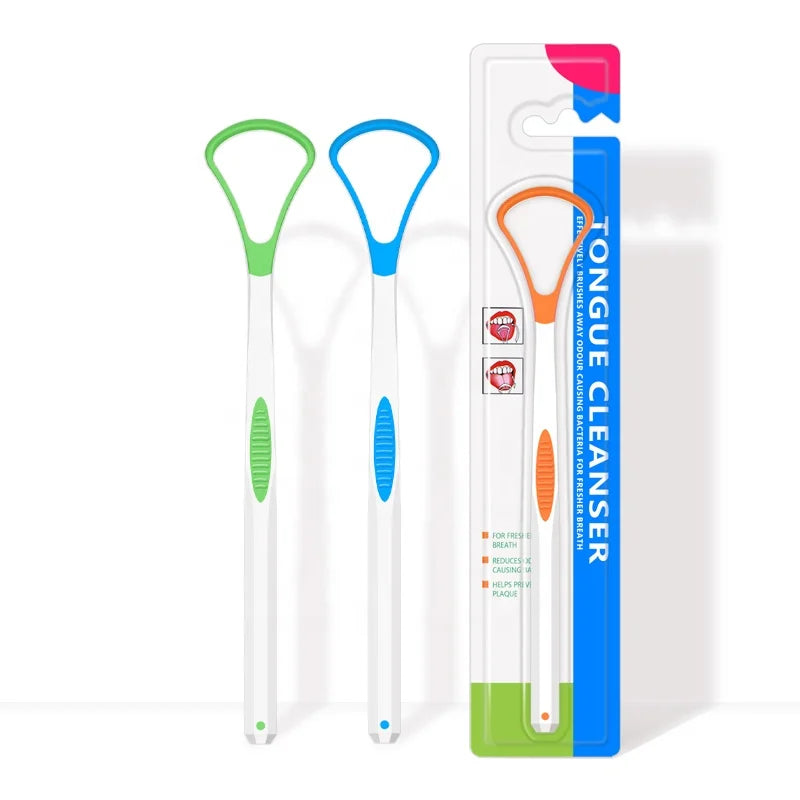 ISO Approved Custom Disposable Plastic Silicone Tongue Cleaner Scraper Brush Bulk Item