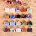 Hand Carved Mini Crystal Handbags Crystal Bag Pendant for NecklaceNatural Stone Purse Necklace Pendant