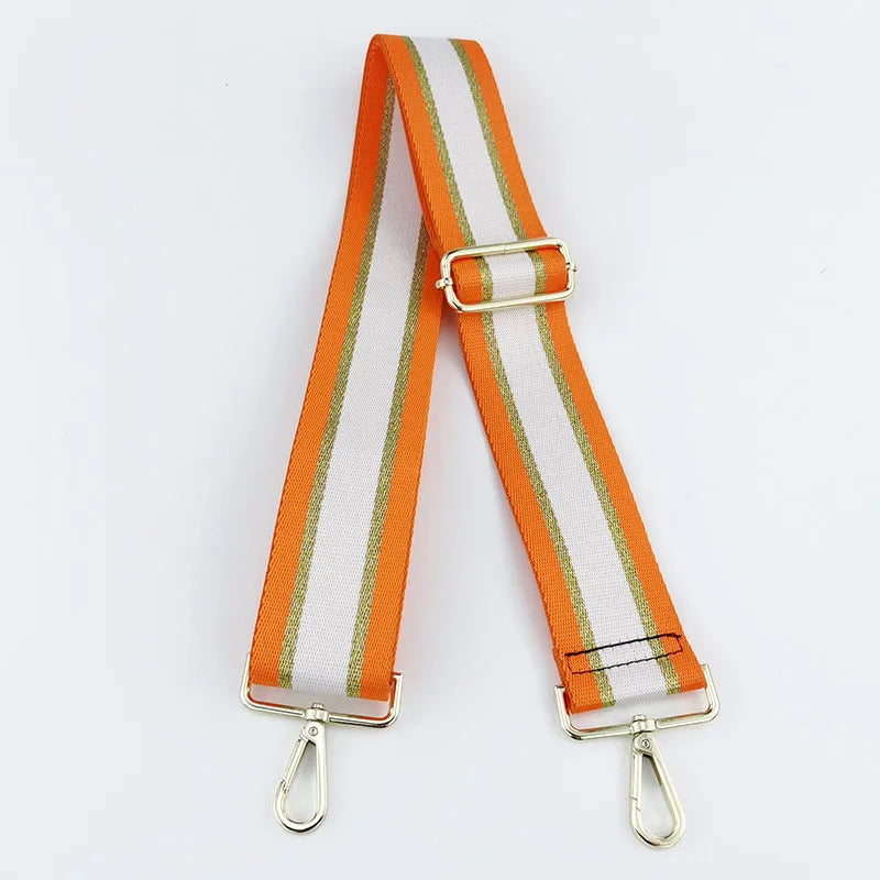 Meetee B-S1135 Adjustable Color Stripes Diagonal Webbing Widened Shoulder Strap Bag Accessories