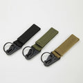 Outdoor Camping Hiking Tactical Nylon Ribbon Knapsack Keychain Triangle Backpack Waist Bag Fastener Hook Buckle