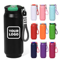 Custom logo 500ml Water Stainless Steel Cola Can Bottle Double Wall Coffee Mug Insulated Tumbler Cup with Handle and Lid