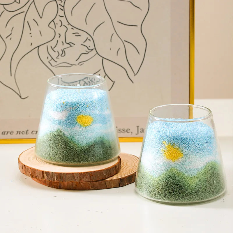 At the Moment Luxury Sand Candle Painting Scented Decorative Candles Are Popular