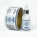 Bright Silver Foil Matte Finish Cosmetic Packaging Label Sticker Luxurious Packaging Label in Roll