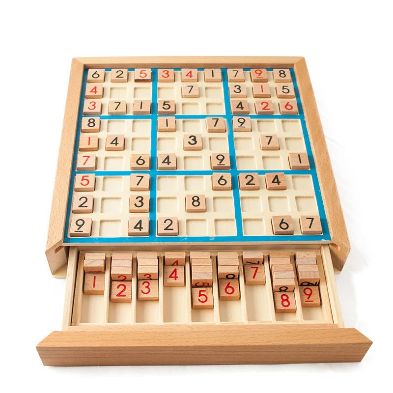 Hot Sale Children Wooden Logic Sudoku Play Chess Game Montessori Educational Math Learning Toys for Kids