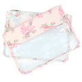 Trendy Pink Bow Blue Floral Personalized Cosmetic Bag Multipurpose Pouches Transparent Flower Women pvc toiletry bag