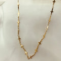 Anti Tarnish Waterproof Jewelry Hip Hop Classic 18K Gold Stainless Steel Cross Chain Choker Necklace for Women