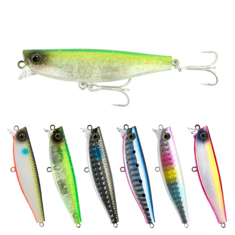 WEIHE 60mm 10g 7 Colors Artificial Hard Minnow Lure Sinking Fishing Bait ABS Fishing Fish Lures Pesca Fishing Baits
