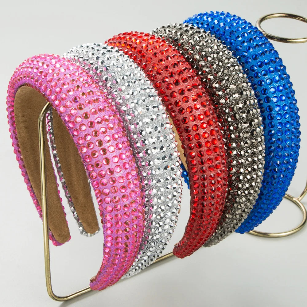 Cross-border New Baroque Full Drill Sponge Headband Fashion All-in-one Pressure Hair High Cranial Top Headband
