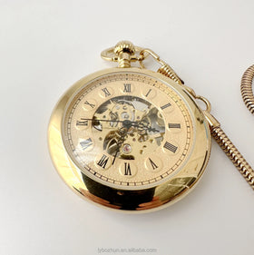 Antique Snake Chain Mechanical Watches Hand Winding Brass Mechanical Pocket Watches