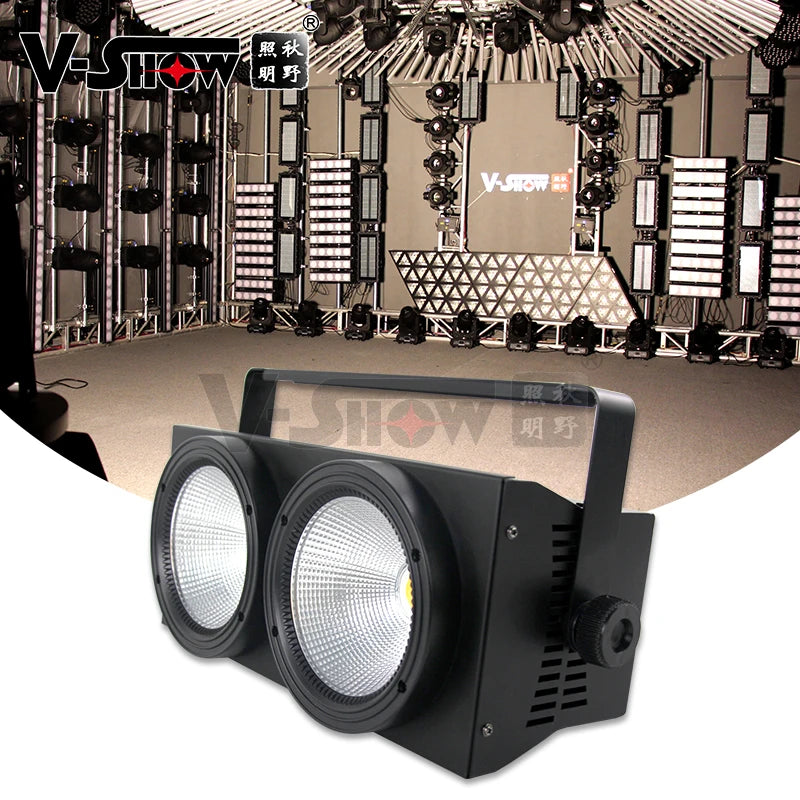 VSHOW BL200 LED BLINDER COB  2pcs 100W Warm White Linnear Dimmer Studio Light for Concert Studio