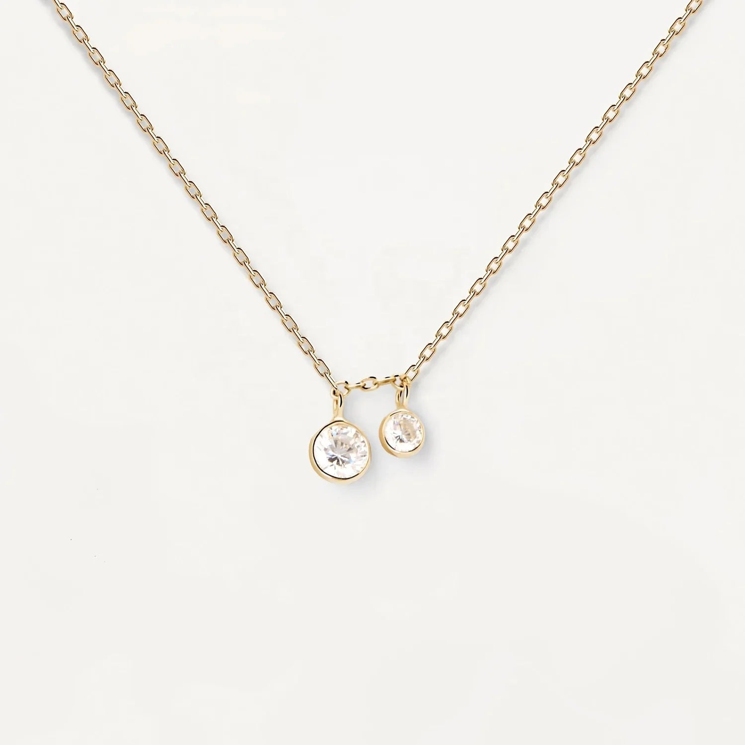 LOZRUNVE 925 Silver Fine Jewelry Minimalist Diamond Charm Necklace for Women Girls